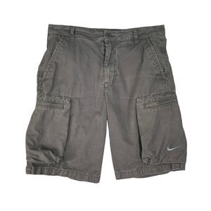 Nike Shorts Mens 30 Grizzly Grey Woven Cargo Pockets Ripstop Outdoor Active